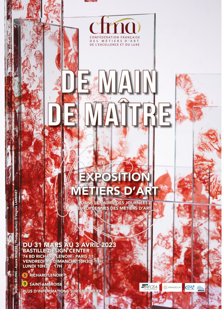 Fiche pour Exposition: De Main de Maitre a Paris Bastille Design Centre 31.3-3.4.23
